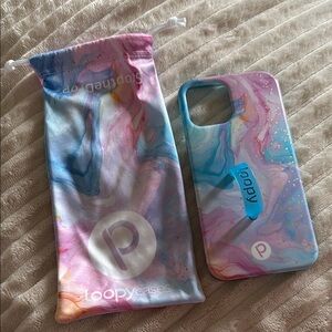 LoopyCases Marble Phone Case with Pouch iPhone 12